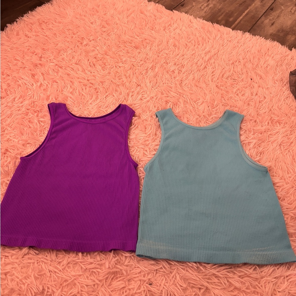 Girl blue and purplee tank top one size and can fit any size!!